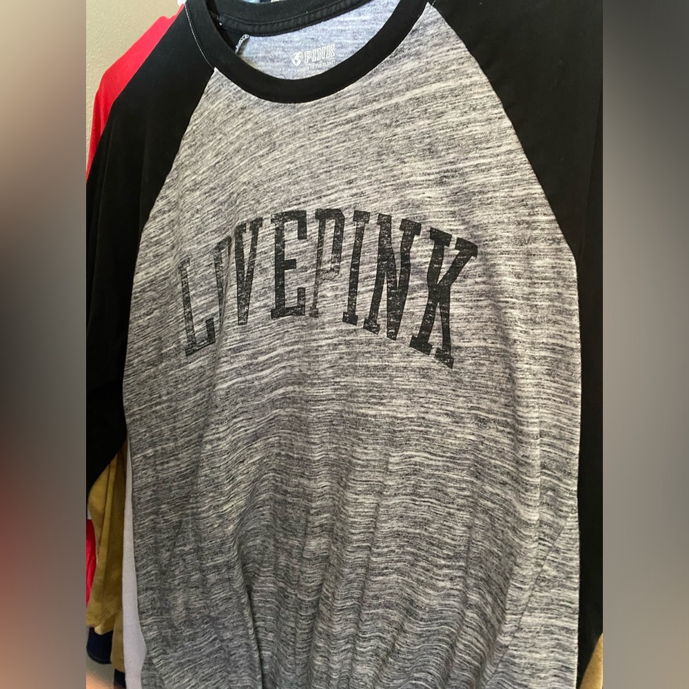 Victoria’s Secret pink size small 3/4 length sleeve baseball tee
